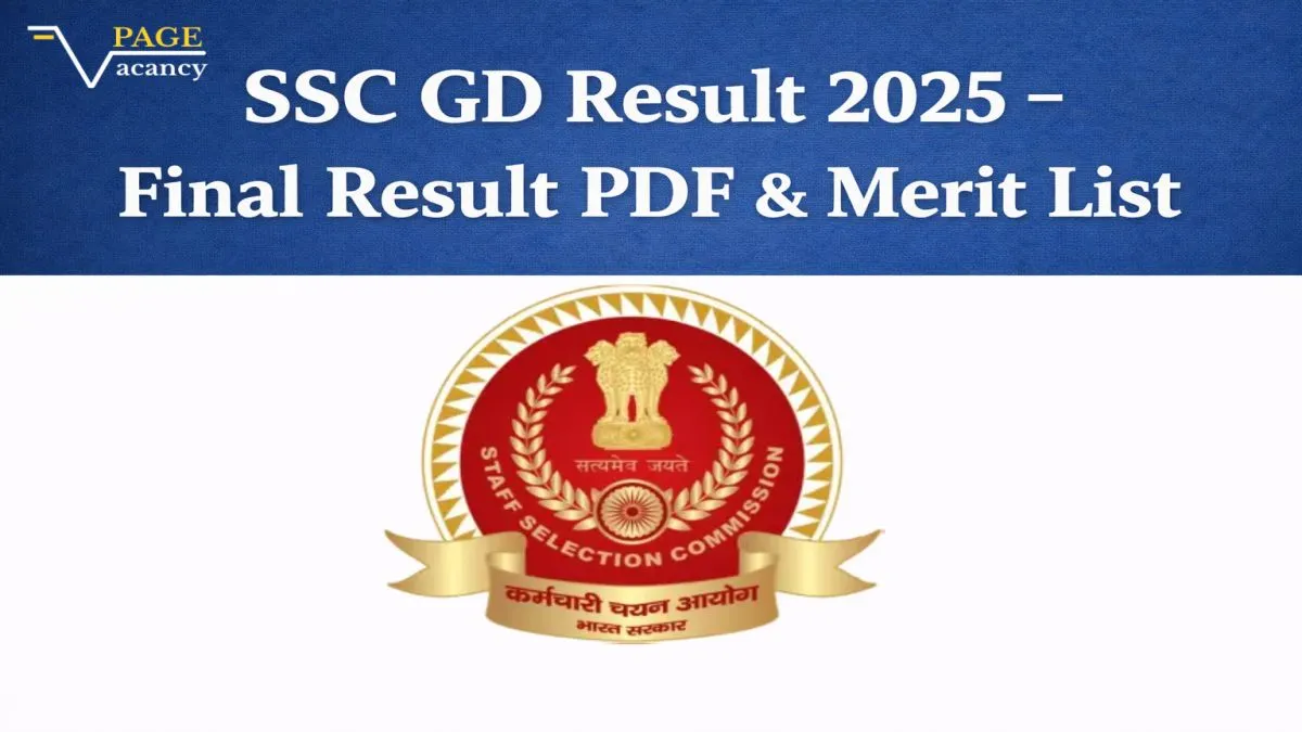 SSC GD Result 2025 – Final Result PDF & Merit List