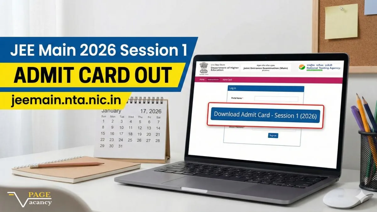 JEE Main Admit Card 2026 Out (Session 1) – Download Link & Steps