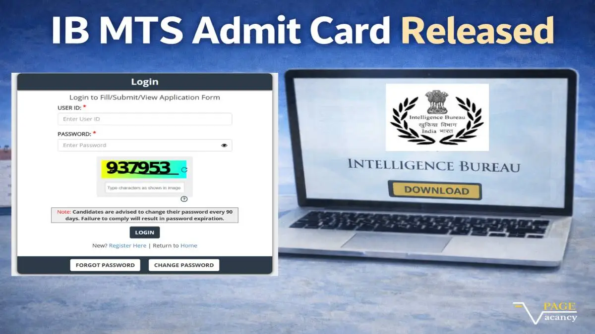 IB MTS Admit Card 2026 Out: Download Hall Ticket