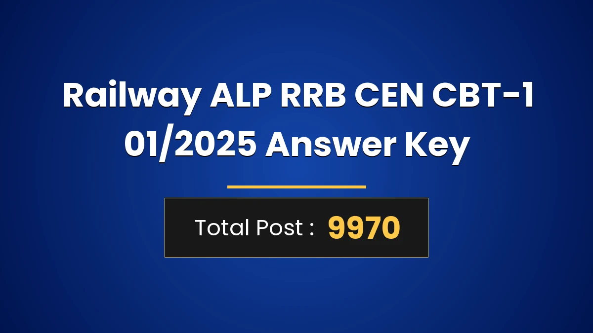 Railway ALP Answer Key 2026 | CBT-1 Objection Link