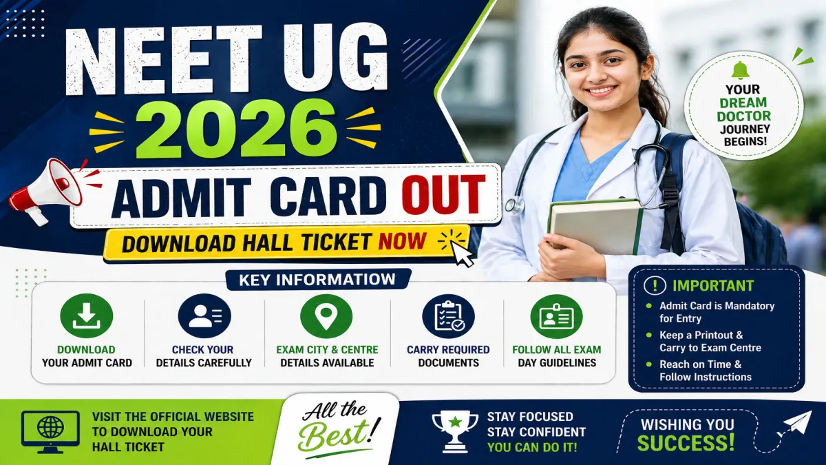 NEET UG 2026 Admit Card Released - Download Now