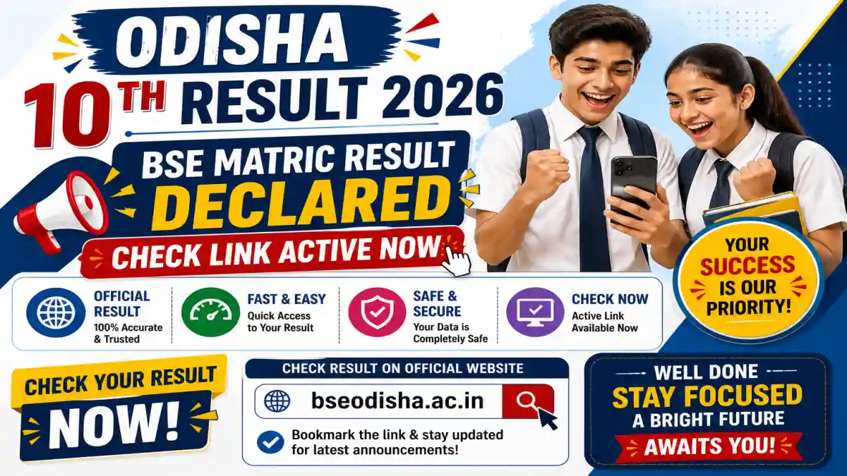 Odisha 10th Result 2026 Out – Check Direct Link Now