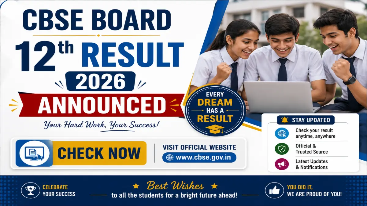 CBSE Board 12th Class Result 2026 Out – Check Now