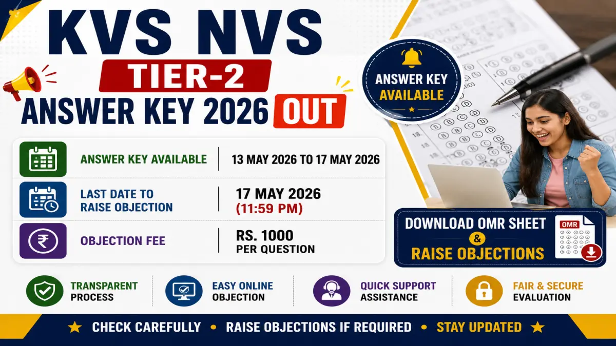 KVS NVS Tier-2 Answer Key 2026 Released
