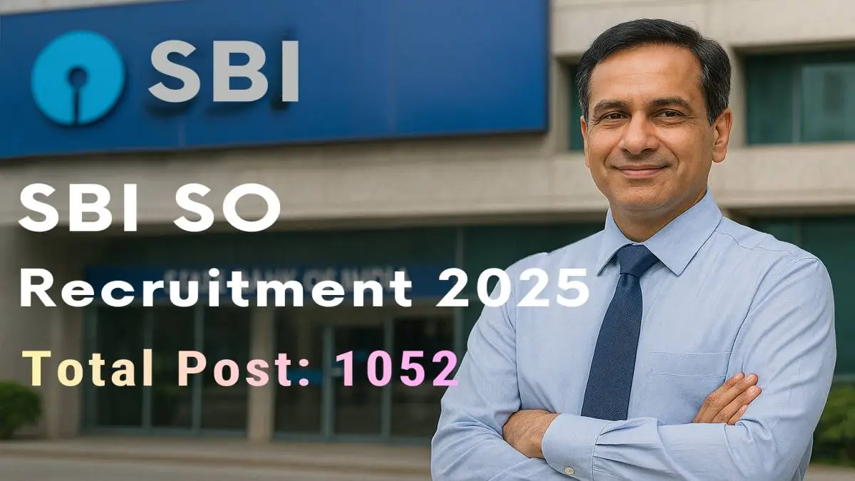 SBI SO Apply Online 2025