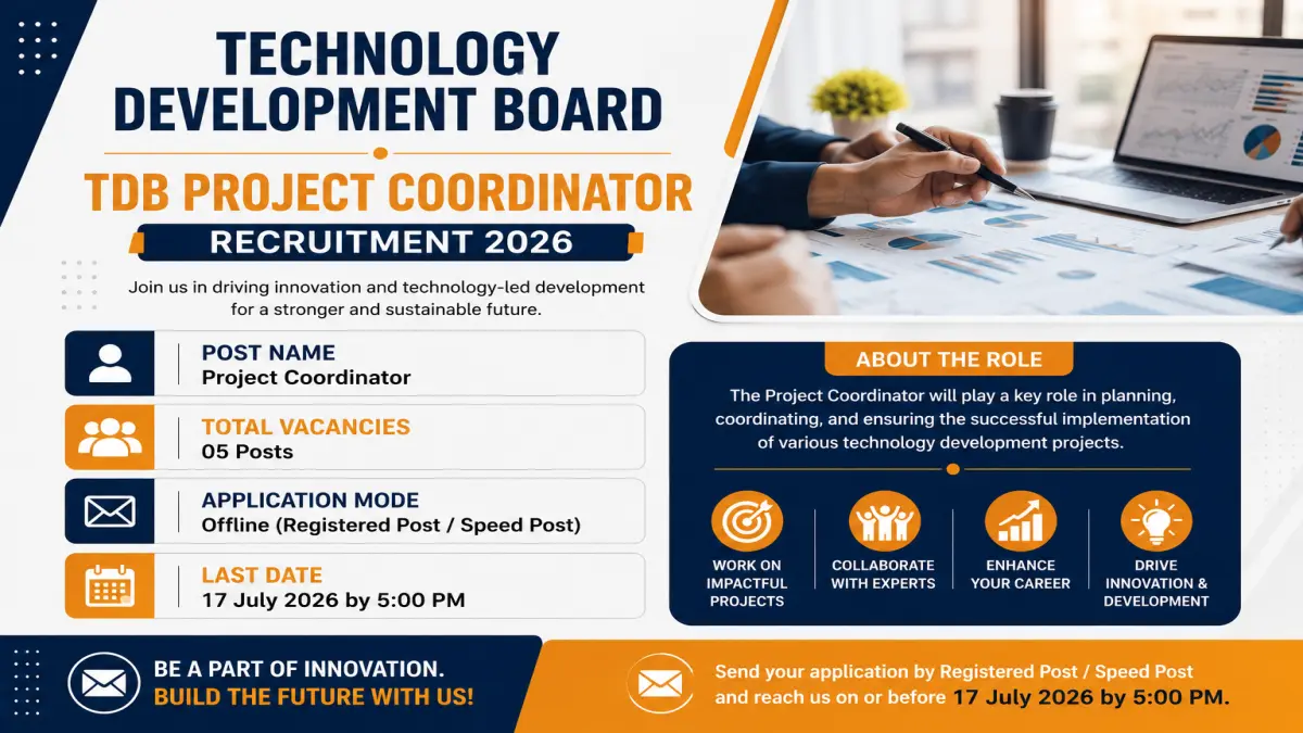 TDB Project Coordinator Recruitment 2026 | Apply Now