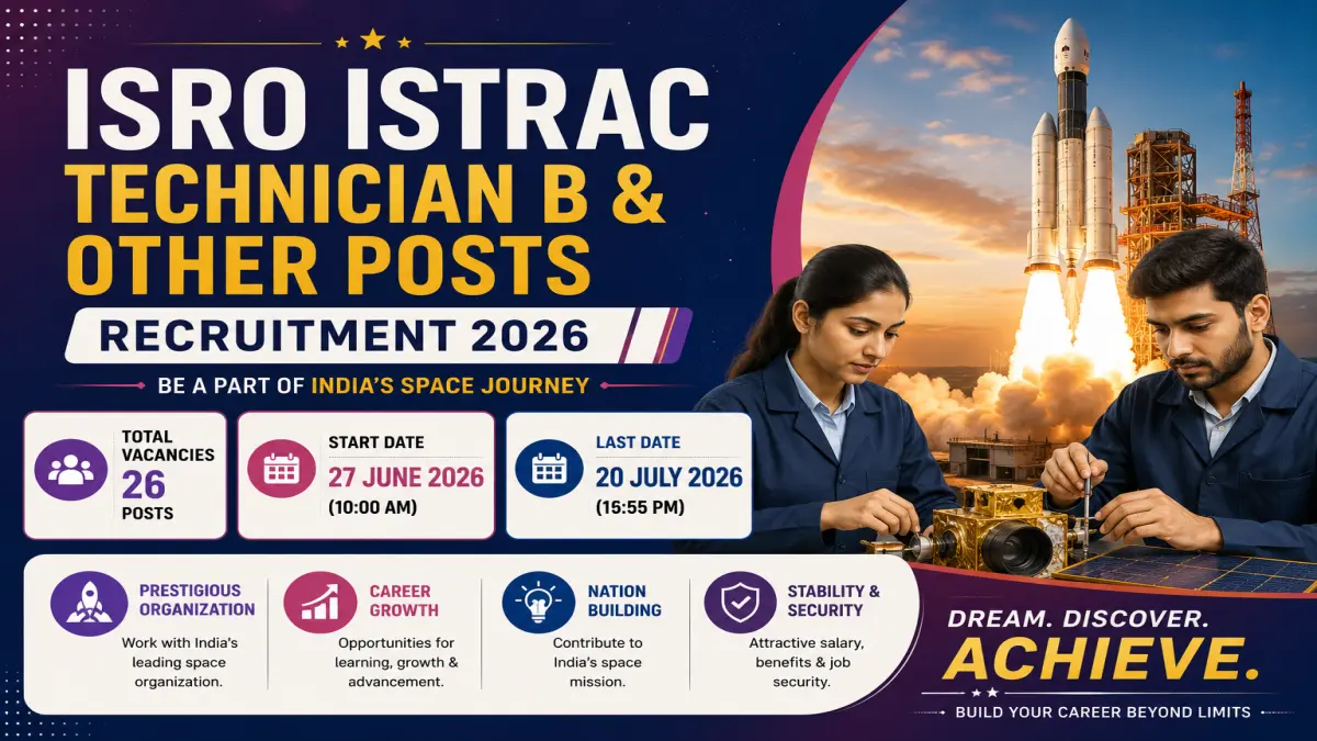 ISRO ISTRAC Technician B And Other Posts 2026