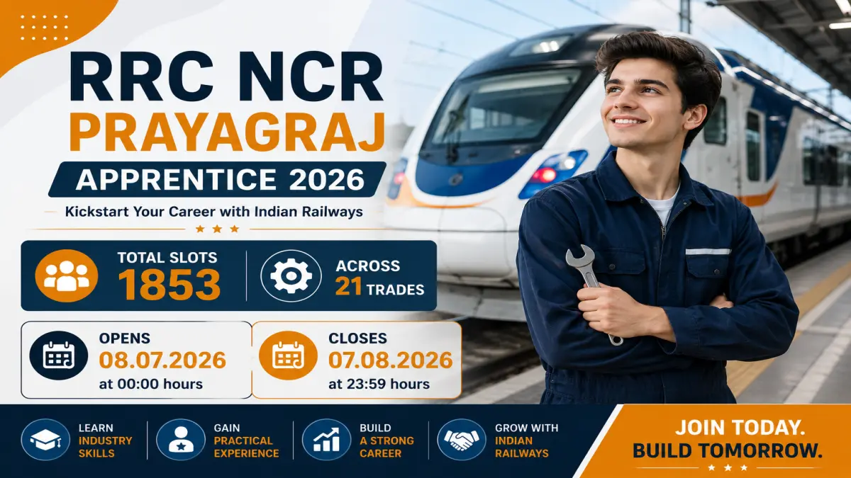 RRC NCR Prayagraj Apprentice 2026 [1853 Posts]
