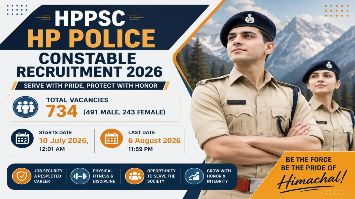 HP Police Constable Recruitment 2026 - 734 Posts