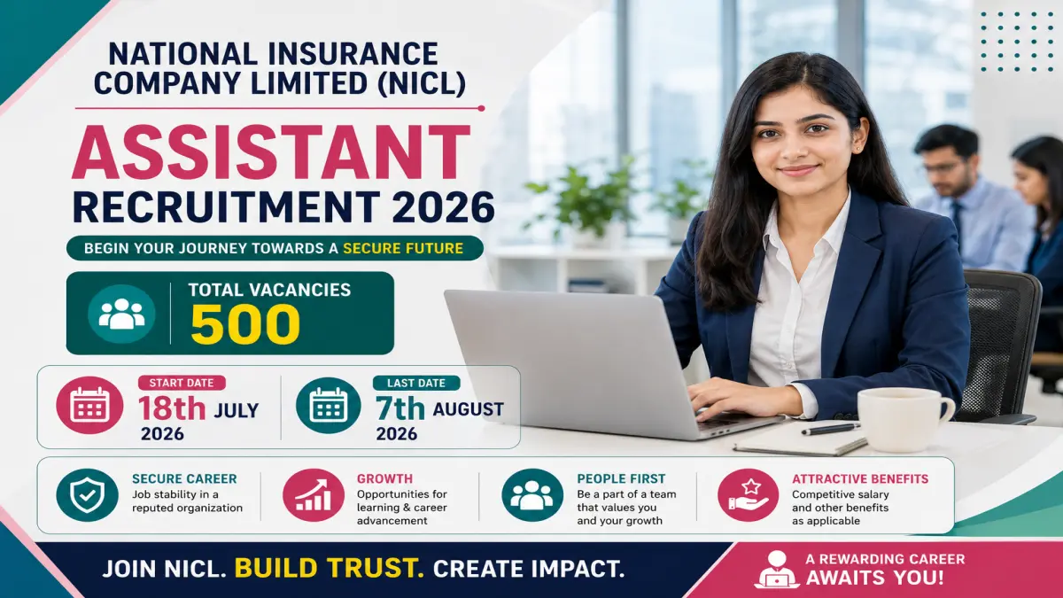 NICL Assistant Recruitment 2026 - 500 Posts