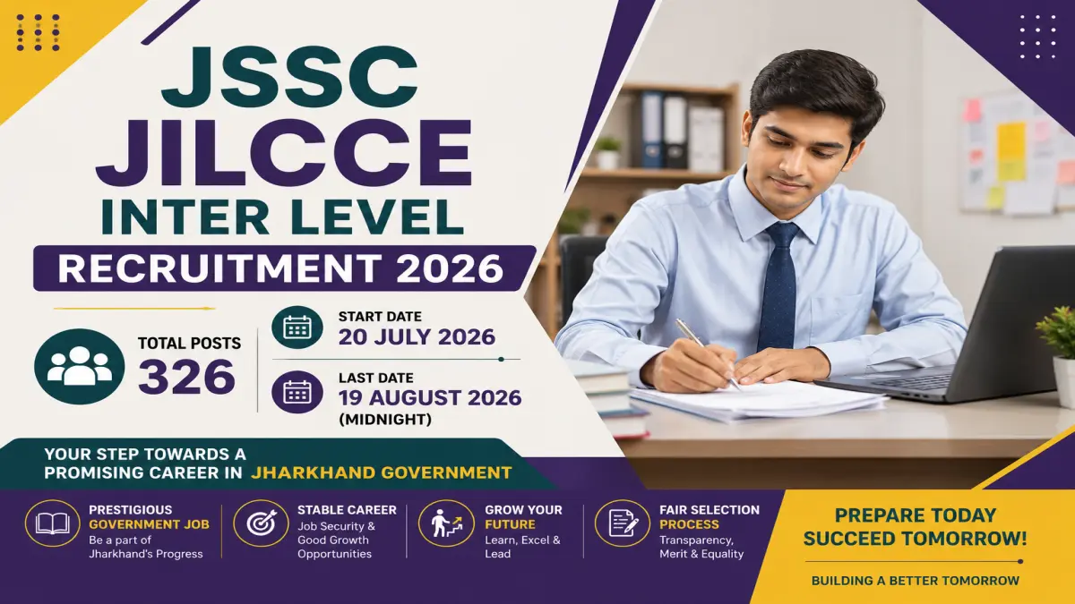 JSSC JILCCE Inter Level 2026 Recruitment: 326 Posts