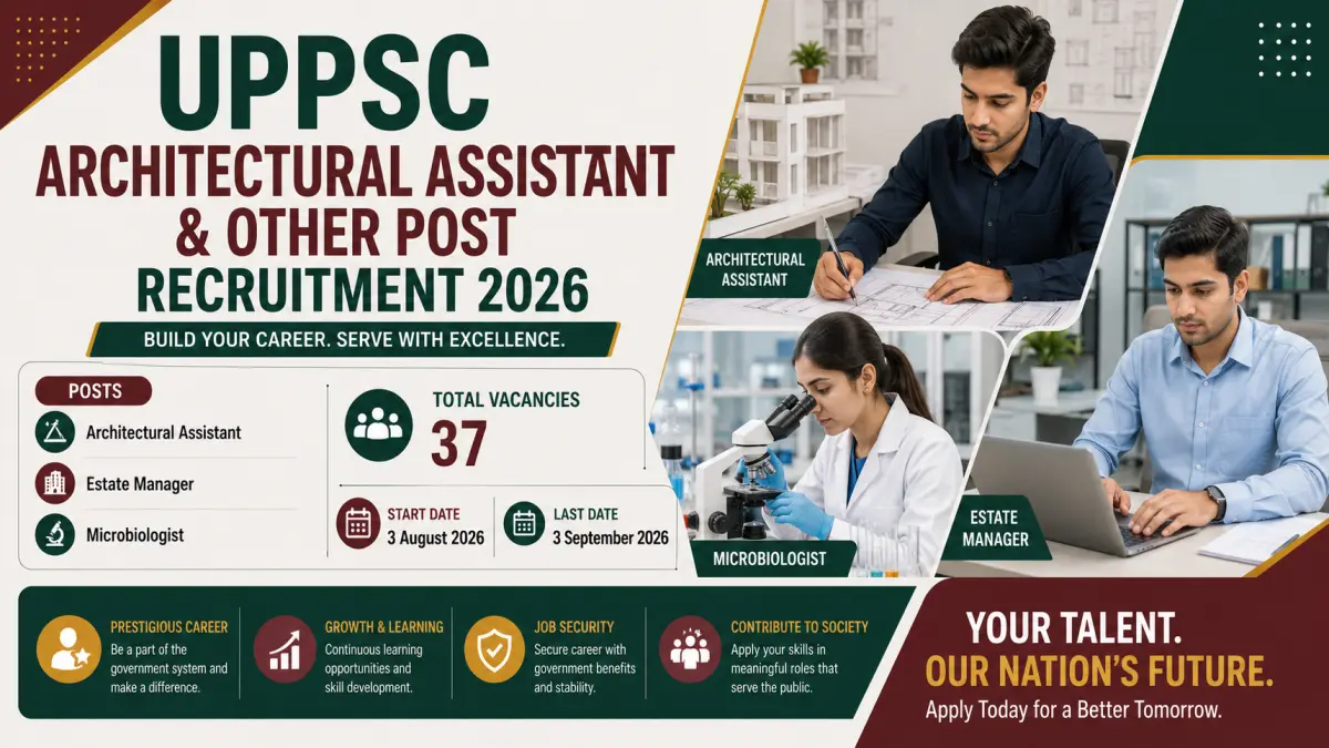 UPPSC Architectural Assistant & Other Post Recruitment 2026