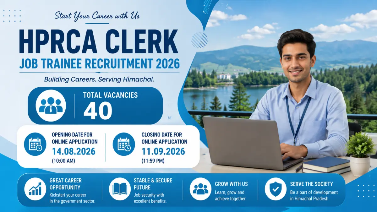 HPRCA Clerk Recruitment 2026: Apply for 40 Posts