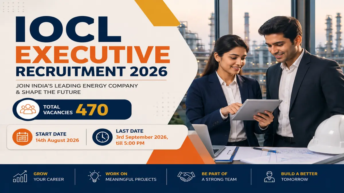IOCL Executive Online Form 2026: 470 Posts