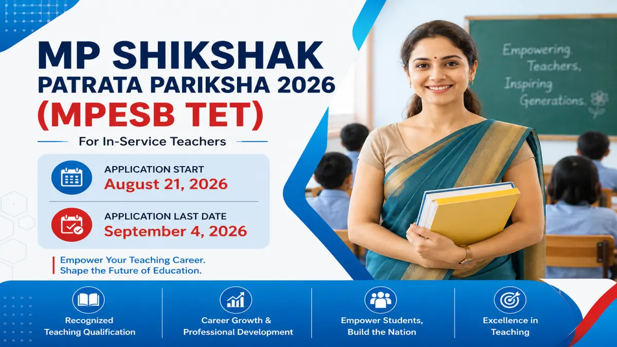MP TET 2026: Shikshak Patrata Pariksha Online Form