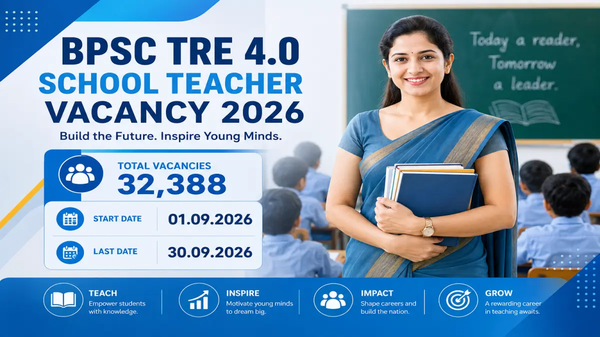 BPSC TRE 4.0 Teacher Recruitment 2026: 32388 Posts