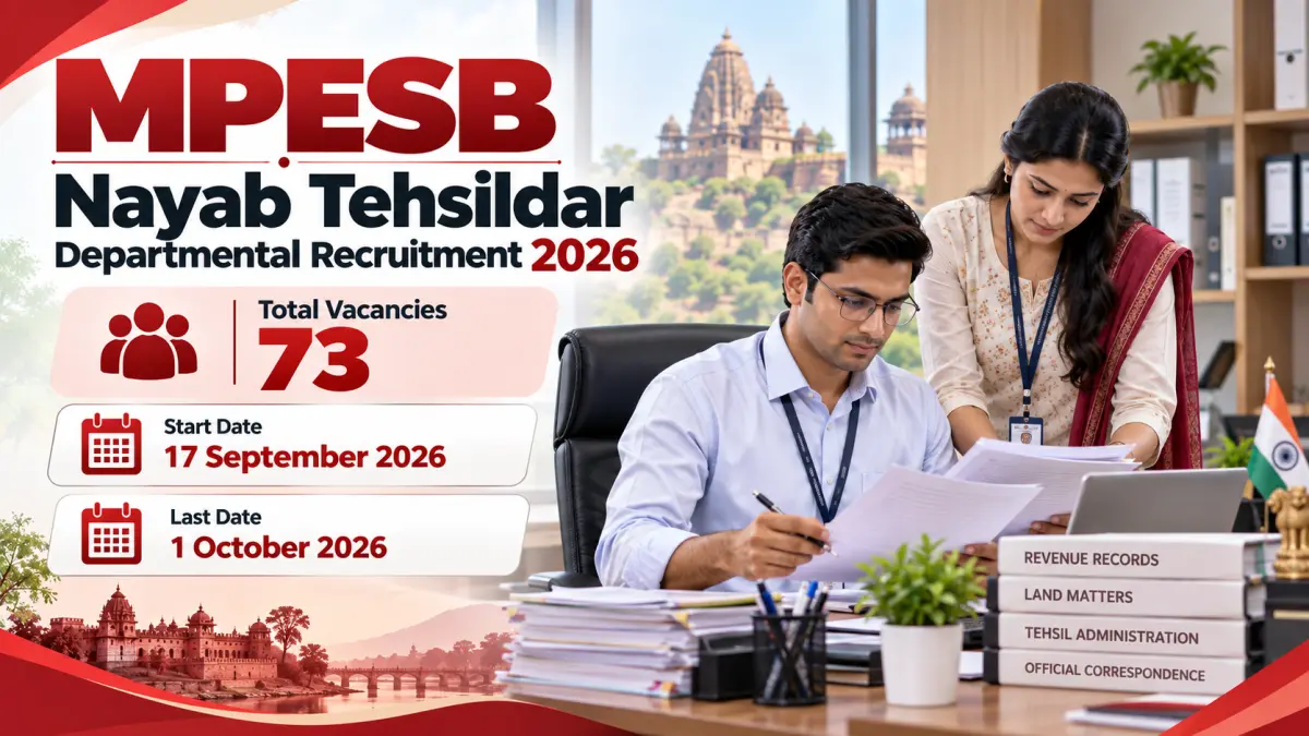 MPESB Nayab Tehsildar Recruitment 2026: 73 Posts