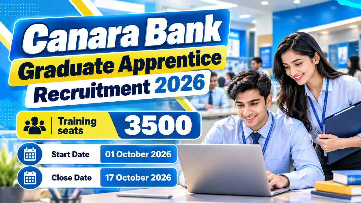 Canara Bank Graduate Apprentice Online Form 2026 (3500 Seats)