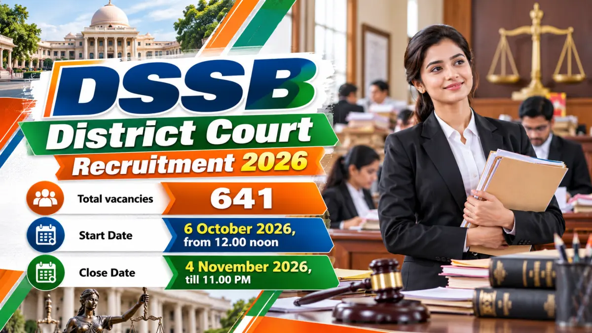 DSSSB District Court Recruitment 2026: 641 Vacancies