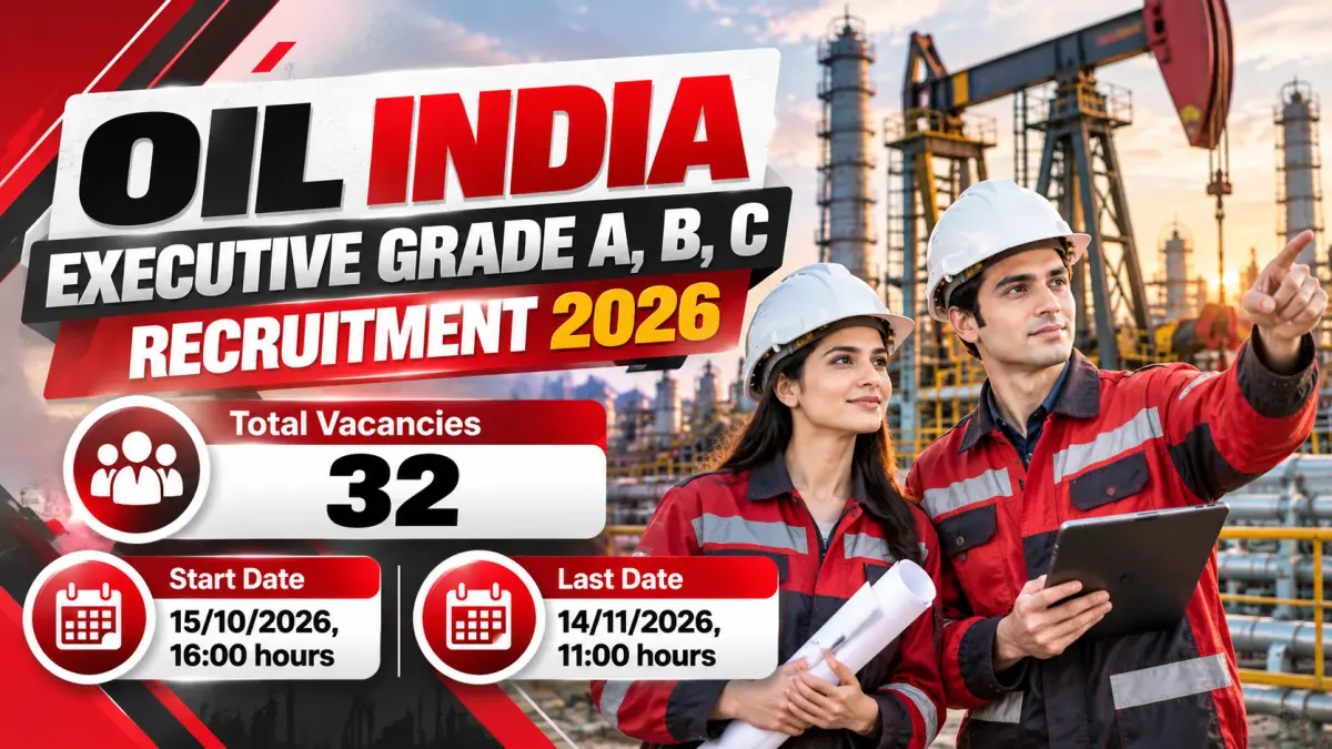 Oil India Executive Online Form 2026 - 32 Posts